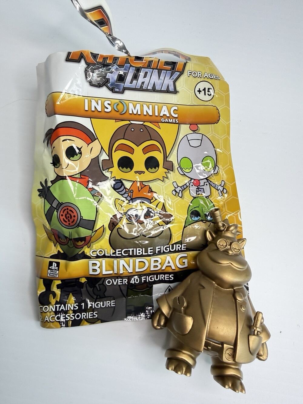Rare Gold Ratchet & Clank Blind Bag Figure Big Al Insomniac Games 2019 Figure
